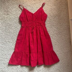 Arizona Jean Company Red Smocked Sundress